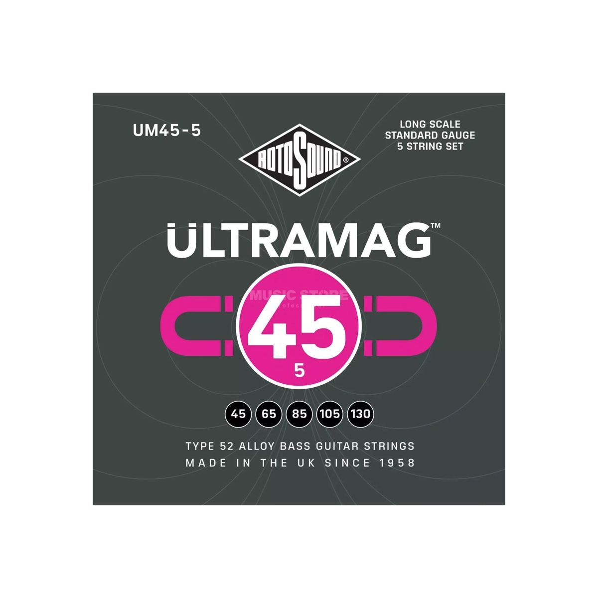 ROTOSOUND - Cuerdas de Bajo Eléctrico Rotosound UM45-5 Ultramag 45-130