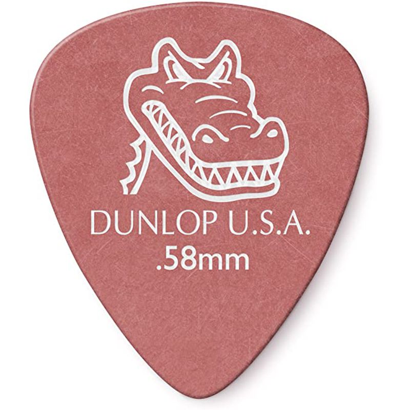 DUNLOP - Set Uñetas Dunlop Gator Grip Rojas 0.58mm DUNL417P.58