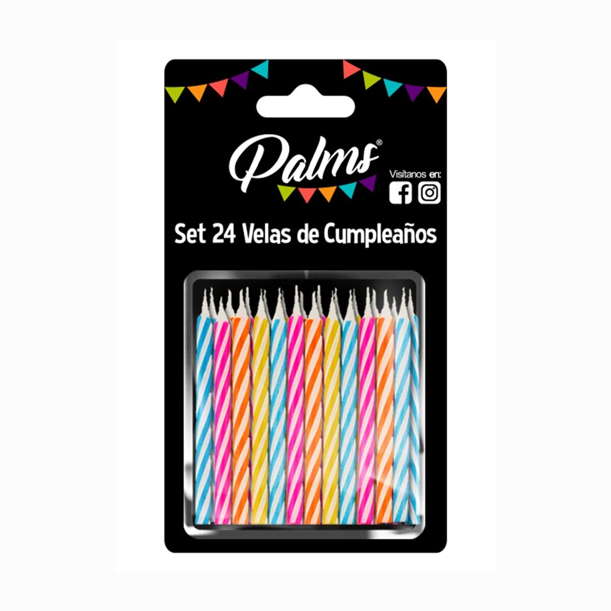 PALMS - Set 24 Velas Diseño Espiral