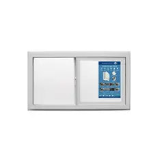 DVP - Ventana PVC Vidrio Simple 91x50cm Corredera Blanca