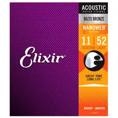 ELIXIR - Set de cuerdas Guitarra Acústica 80/20 11-52 11027