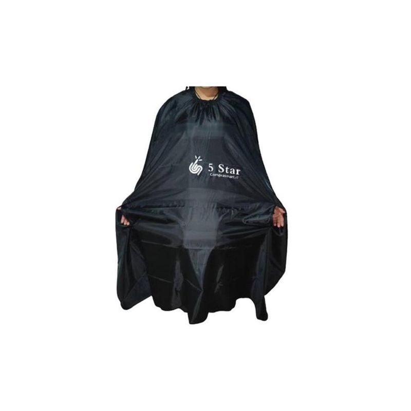 GENERICO - Capa Corte Tintura Peinador 5 STAR Peluquería Profesional NEGRO
