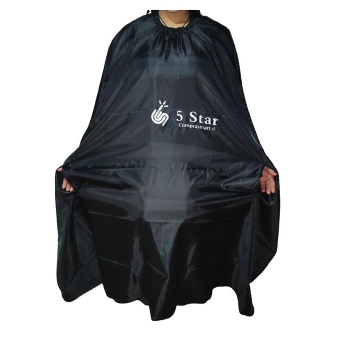 GENERICO - Capa Corte Tintura Peinador 5 STAR Peluquería Profesional NEGRO