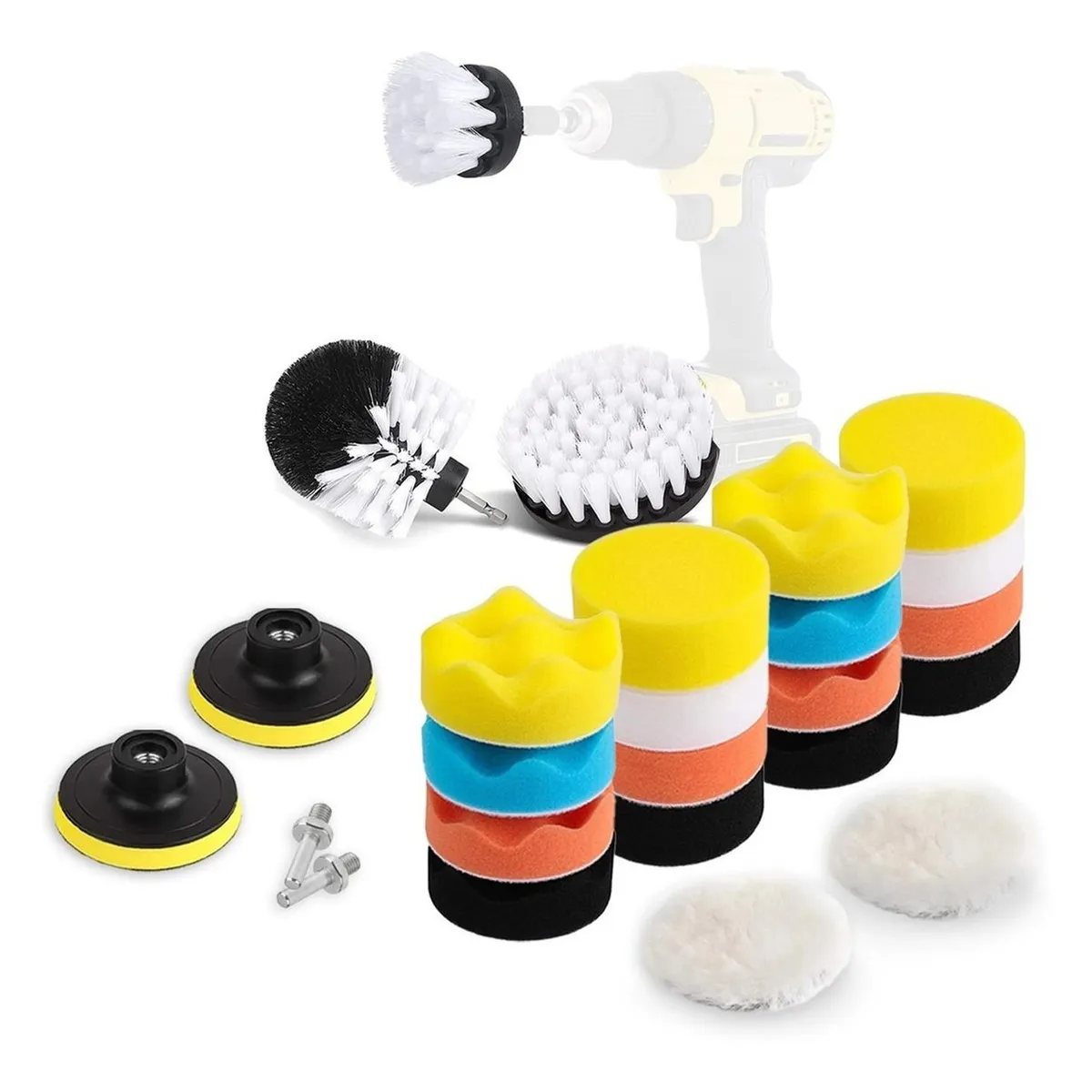 REMUVER - Pulido Auto Limpieza Tapiz Kit 23 Piezas Pads Para Taladro