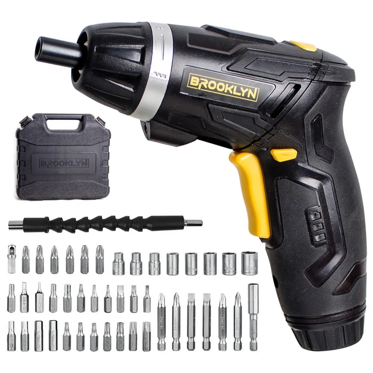 BROOKLYN - Atornillador Inalambrico 4v Brooklyn +maleta + 45 Accesorios