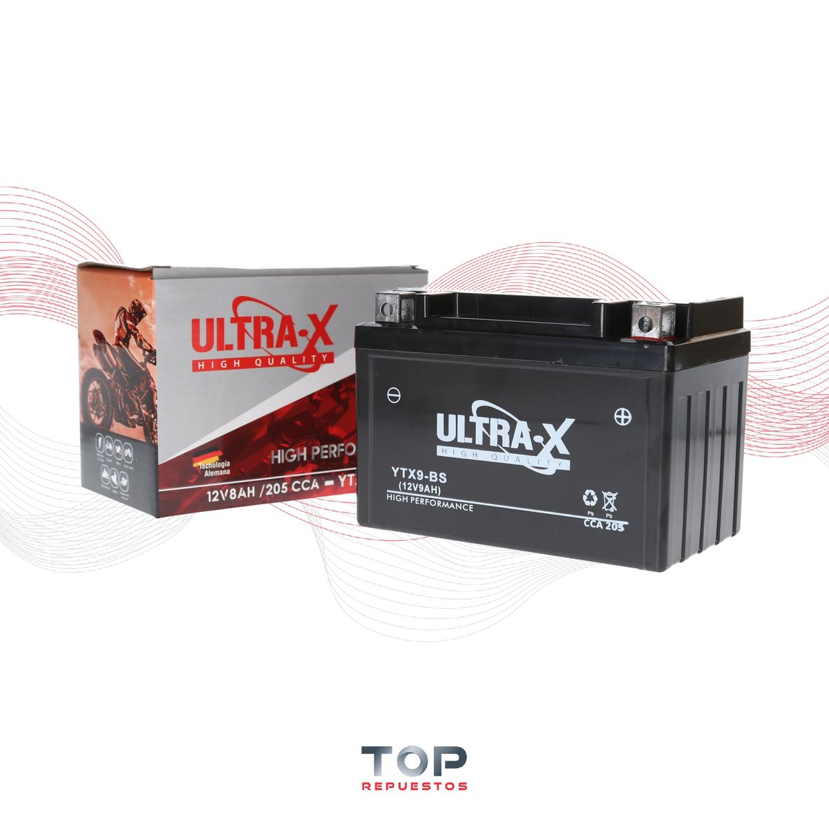 GENERICO - Bateria Ytx9-bs Para Motos 12 V 8 Ah