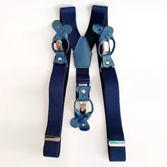 LUCIA CORBATAS - Suspensor hombre azul marino doble ajuste broche Luciacorbatas