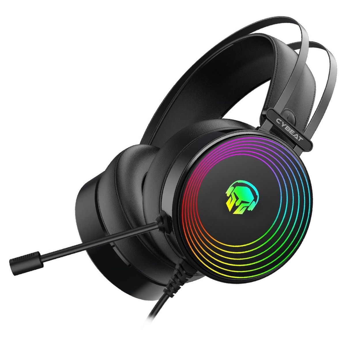 CYBEAT - Audifonos Gamer Cybeat Bison Pc Ps4 Ps5 Xbox Luz Rgb - Negro
