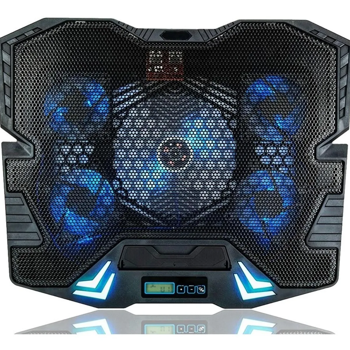 LINKON - Base Cooler Enfriador Notebook 5 Ventiladores Control Lcd