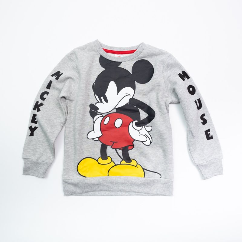 DISNEY - Poleron Niño Mickey Enojado Gris Disney