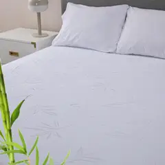 CASATUA - Cubre Colchon Protector Impermeable Bambu - Blanco - King