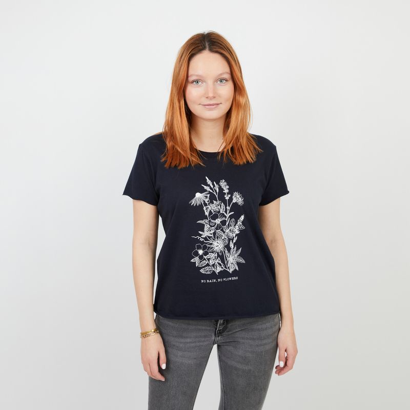 KANO - Polera Flores Manga Corta