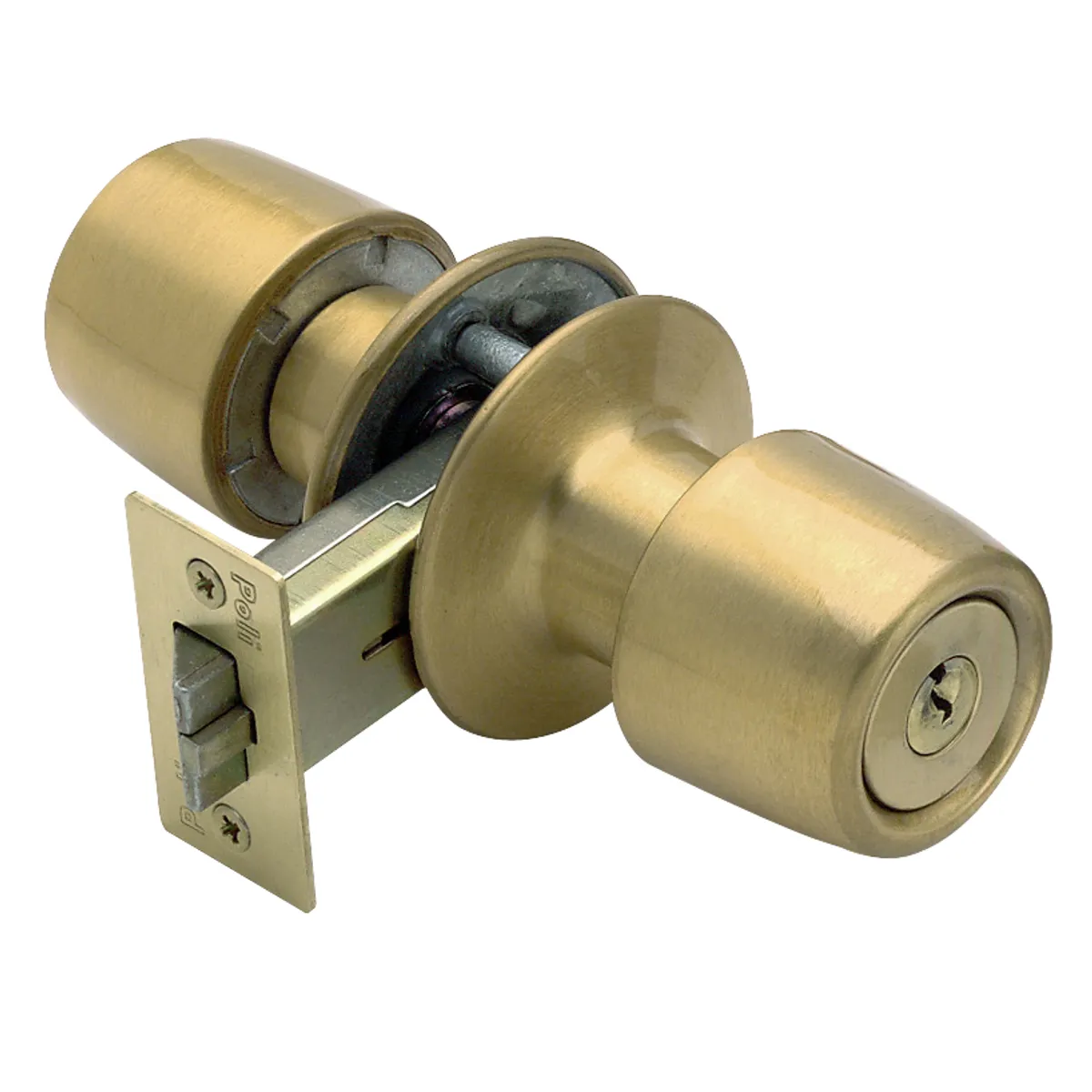 POLI - Cerradura Tubular Pomo Urbano Loggia Bronce Satín