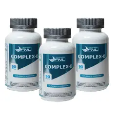 FNL - Vitaminas Complejo B 3 Frascos 3x90 Caps B1 B2 B3 B6 B7 B9 B12