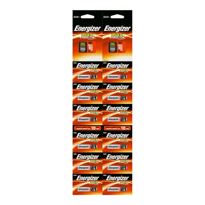 ENERGIZER - Pila alcalina Energizer tira AAAx12
