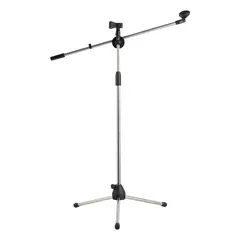 INTROTECH - Pedestal Micrófono con Boom Niquel