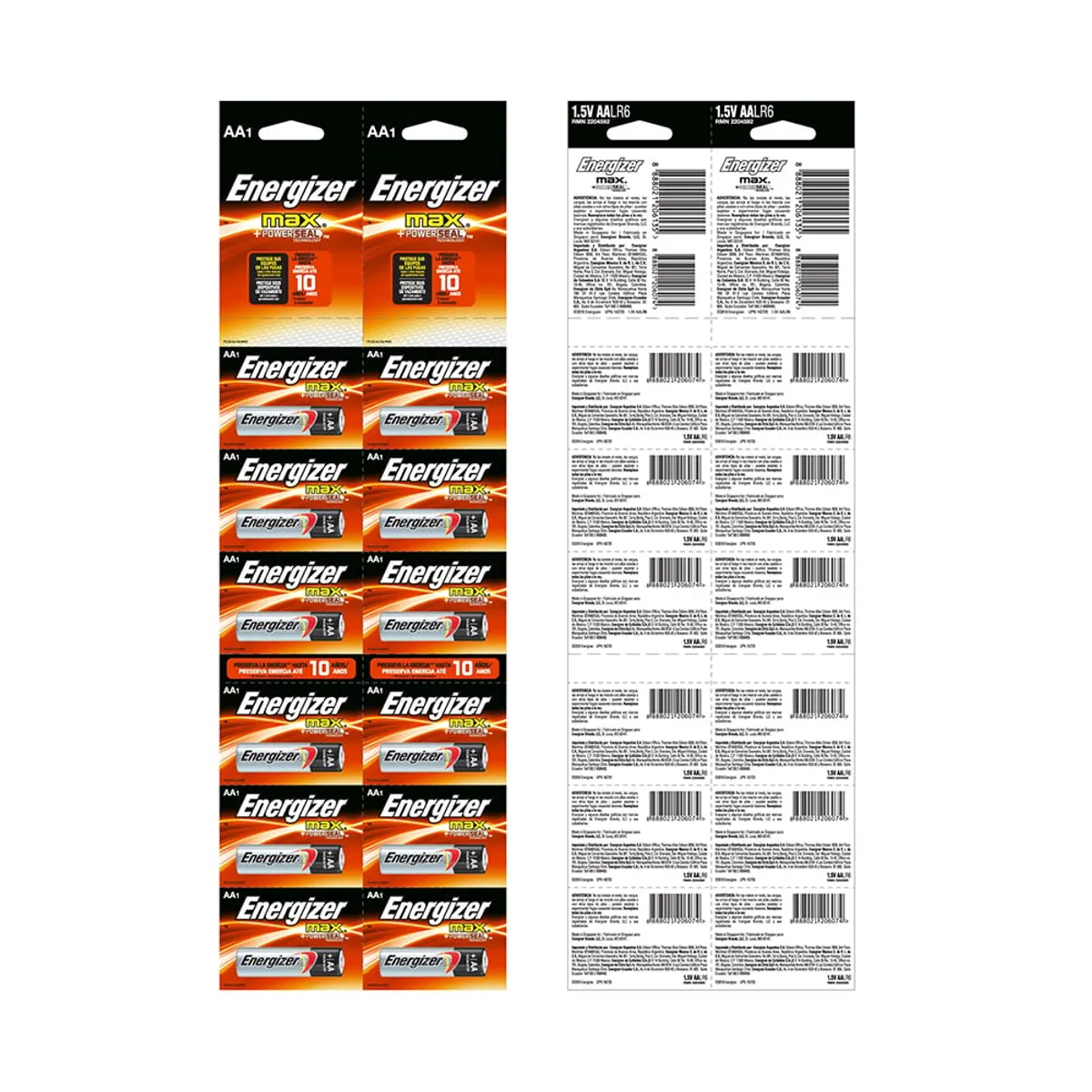 ENERGIZER - Pila alcalina Energizer tira AAx12