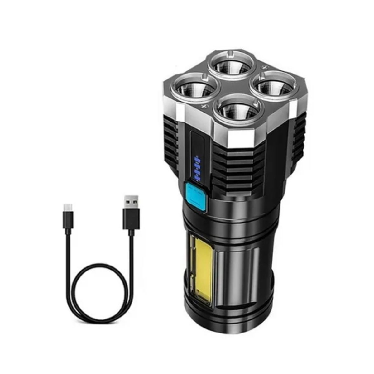 ESHOPANGIE - Linterna Led Recargable Alto Alcance 4 Led