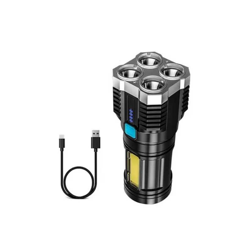 ESHOPANGIE - Linterna Led Recargable Alto Alcance 4 Led