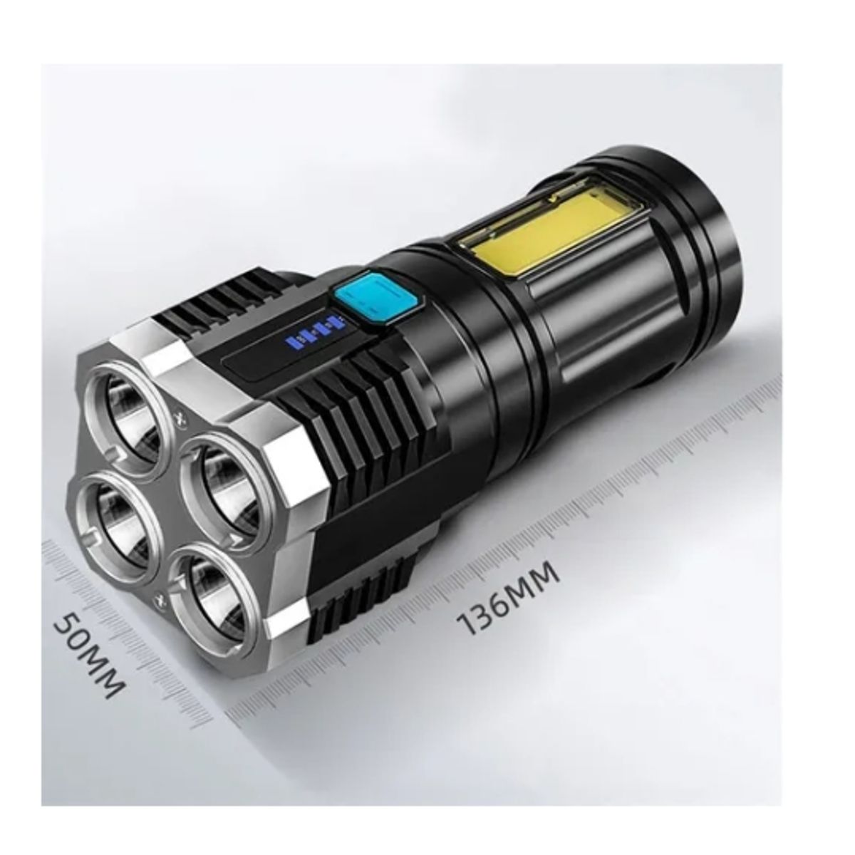 ESHOPANGIE - Linterna Led Recargable Alto Alcance 4 Led