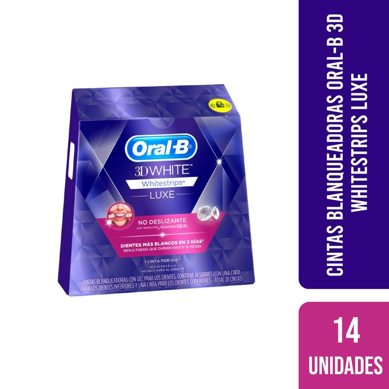 ORAL B - Cintas Blanqueadoras 3D Whitewhitestripsluxe Oral-B
