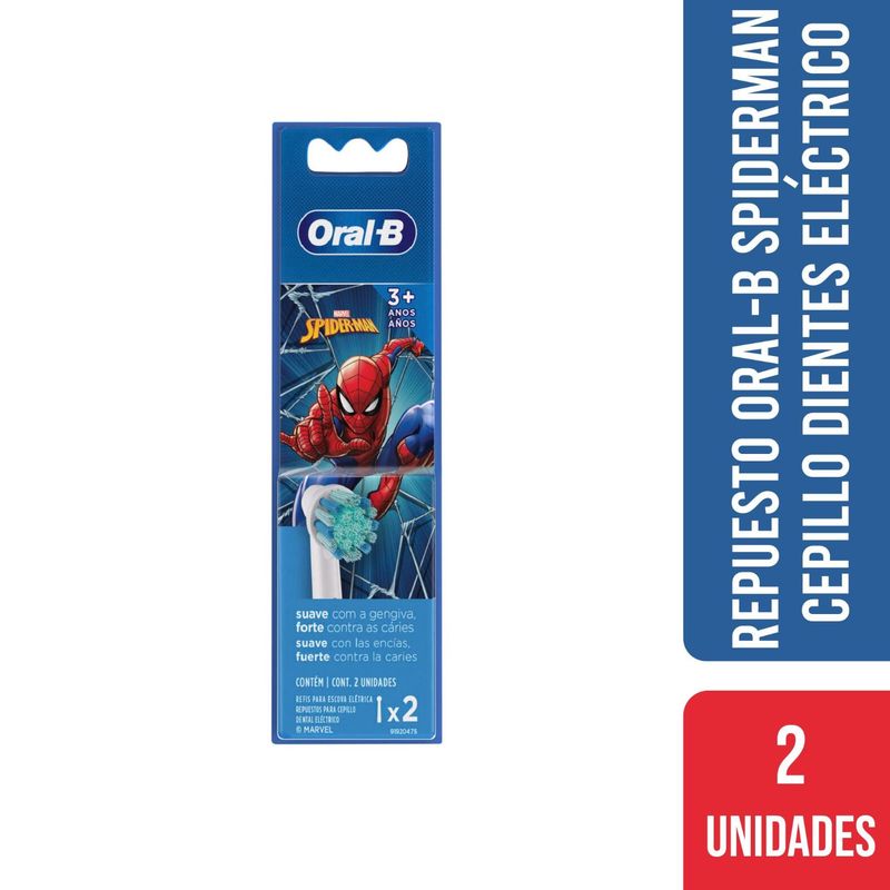 ORAL B - Repuesto SpiderMan Cepillo Dientes Electrico 2Un Oral-B
