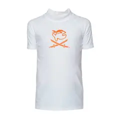 IQ - Polera juvenil blanca manga corta con filtro solar UPF 300