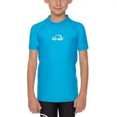 IQ - Polera juvenil turquesa manga corta con filtro solar UPF 300