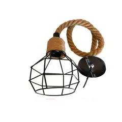 GENERICO - LAMPARA COLGANTE ESTILO INDUSTRIAL CON CAÑAMO DE 80CM