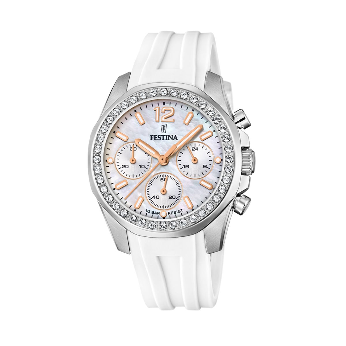 FESTINA - Reloj F20610/1 Festina Blanco Nácar Mujer Boyfriend Collection
