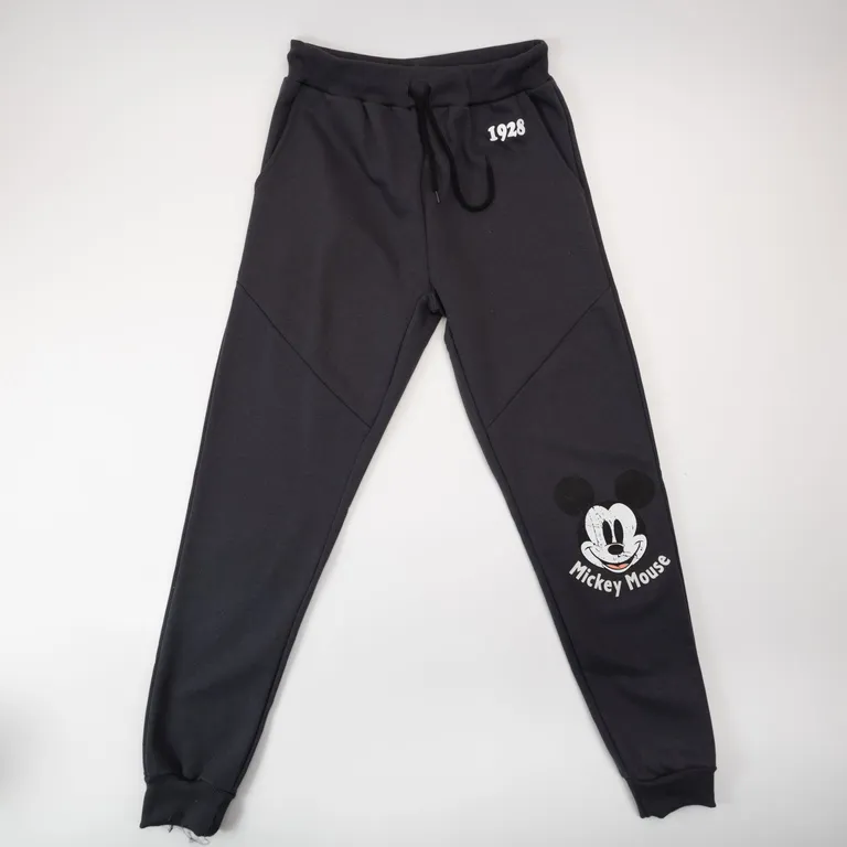 DISNEY Pantalon De Buzo Mujer Mickey Knee Negro Disney
