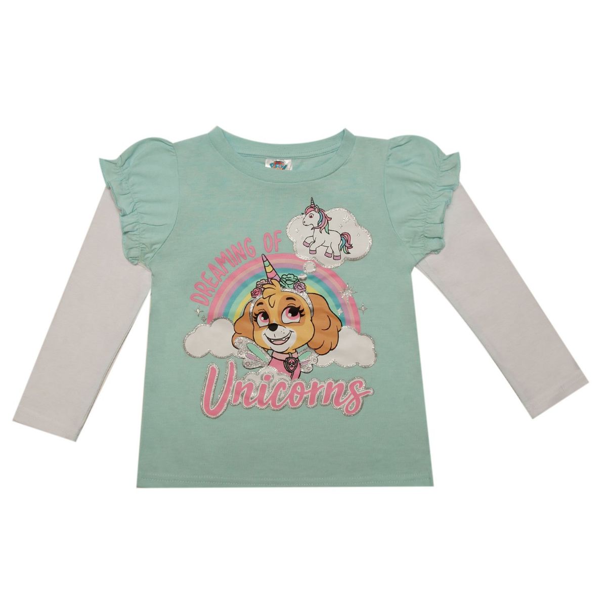 PAW PATROL - Polera Manga Larga Niña Skye Go Celeste Paw Patrol