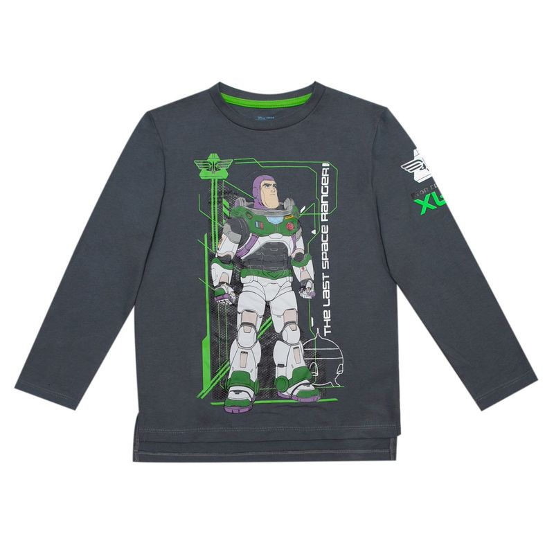 DISNEY - Polera Manga Larga Niño Buzz Stand Gris Disney