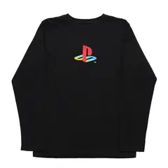 PLAYSTATION - Polera Manga Larga Niño Back Negro