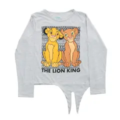 DISNEY - Polera Manga Larga Niña Rey Leon Dos Gris