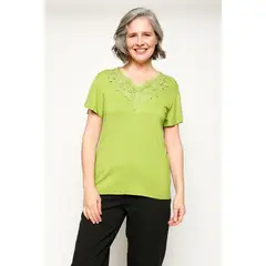 WOMAN BY ECLIPSE - Polera Liliana Verde WOMAN BY ECLIPSE.