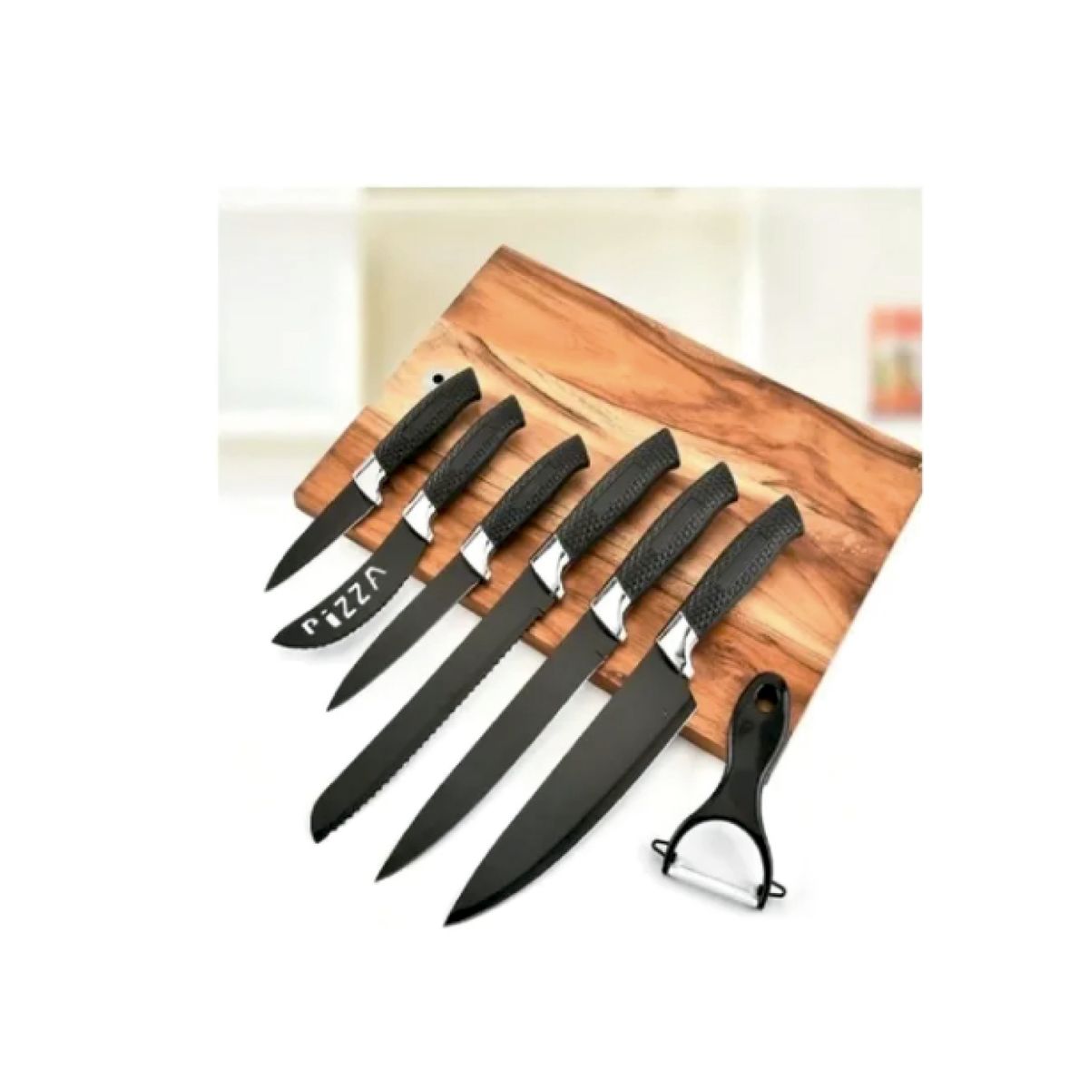 DBLUE - Set Juego De Cuchillos 7 Piezas Mango Ergonómico