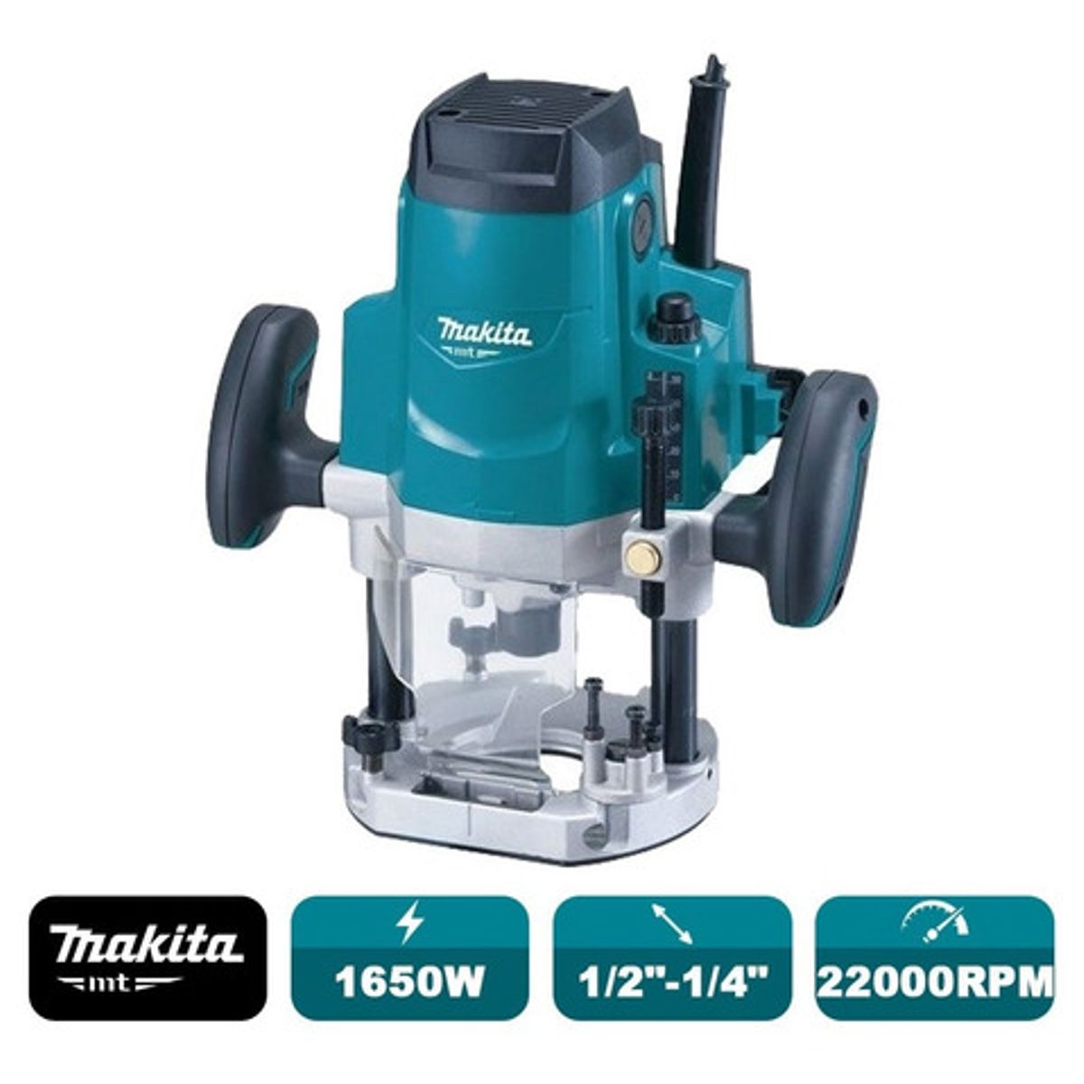 MAKITA - Fresadora Rebajadora (1/2'') 12mm 1650w Makita M3600b Router