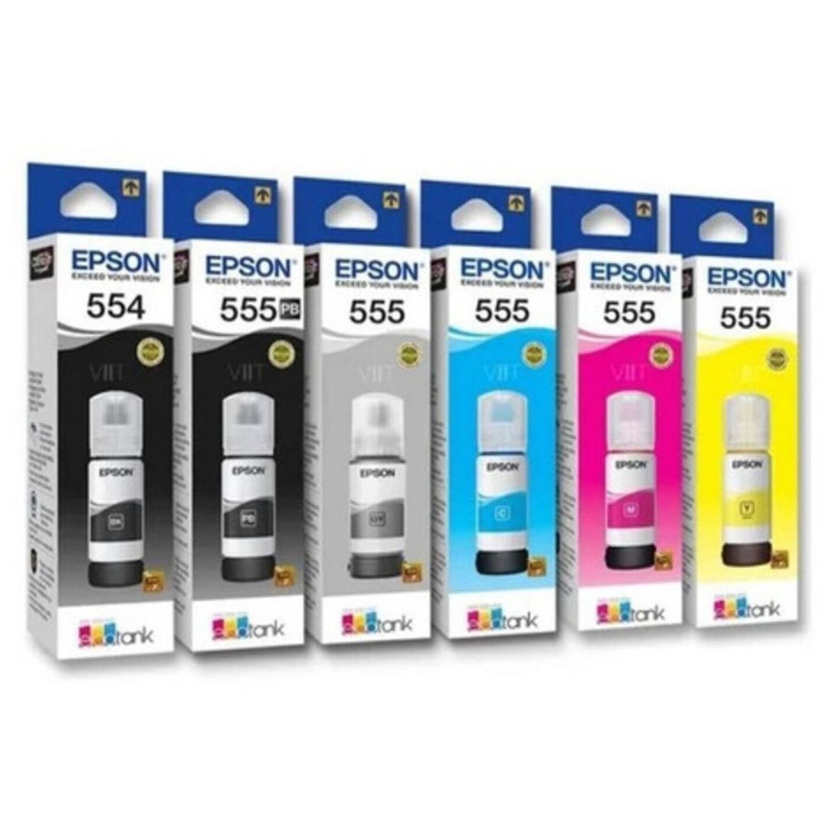 EPSON - Pack 6 Tintas Epson 555 para L8160 - L8180