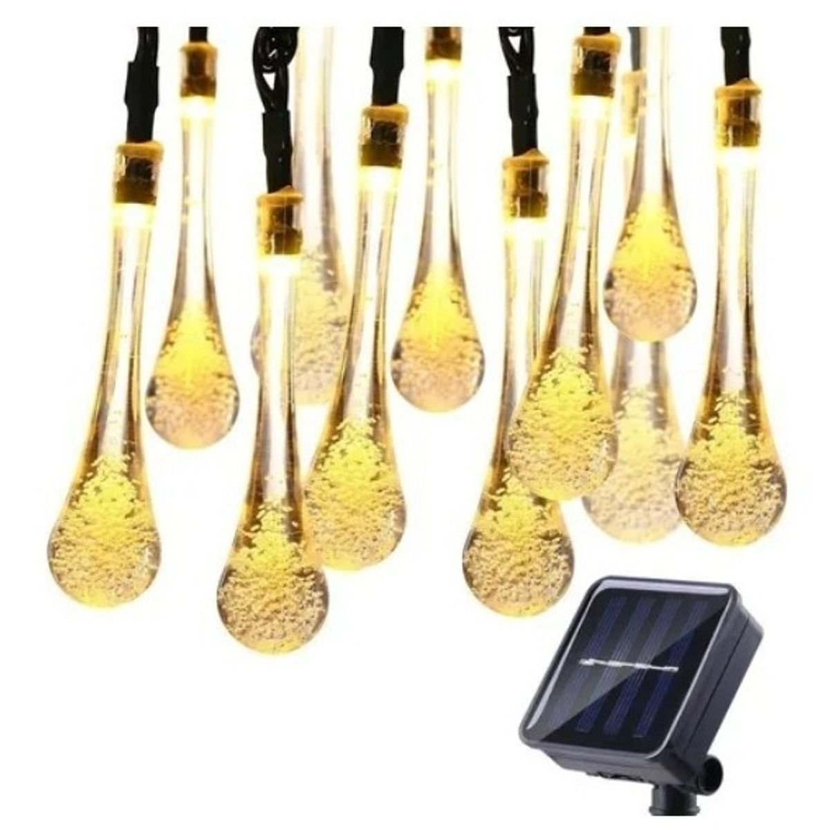 GENERICO - Luces Solares Guirnalda Gotas Decoración Iluminacion Calidas