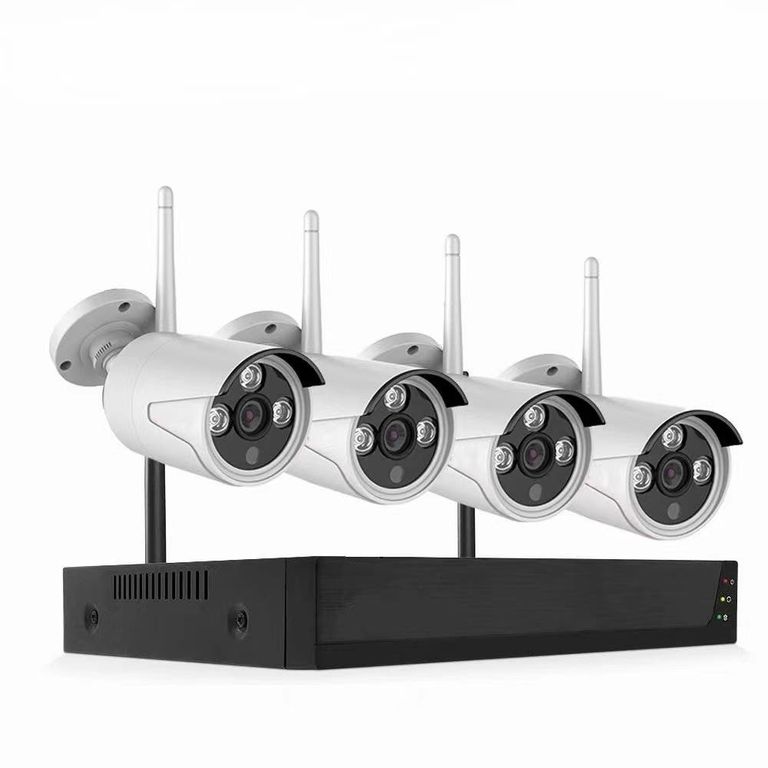 Set de Seguridad Nvr con 4 Camaras Wifi App Tuya