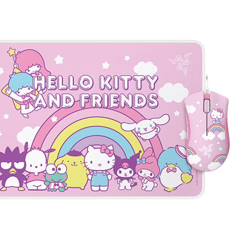 RAZER - Kit Mouse y Mousepad Gamer Razer Goliathus Hello Kitty Edition