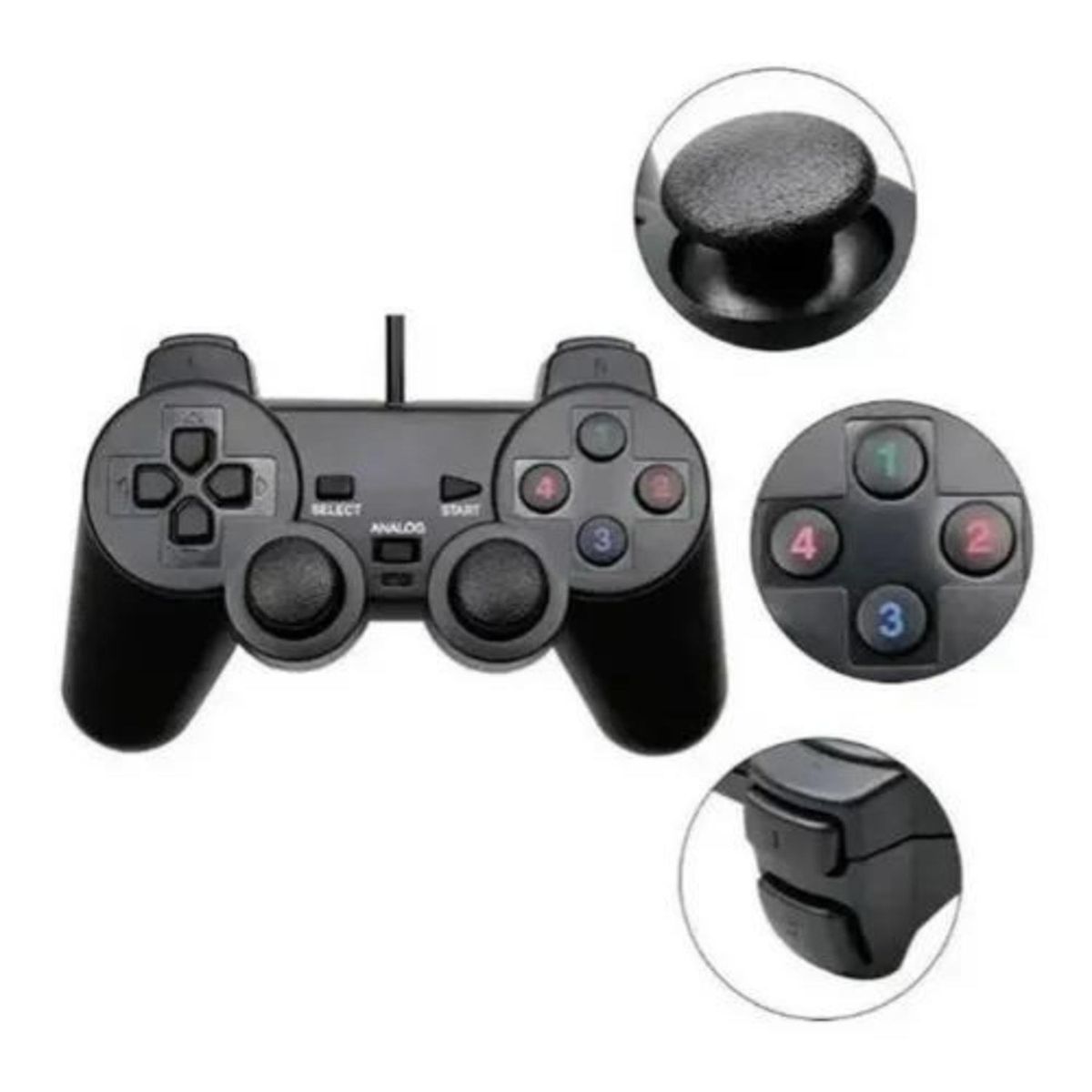 GENERICO - JOYSTICK GAMEPAD PC NOTEBOOK USB 10 BOTONES DM PLUG AND PLAY