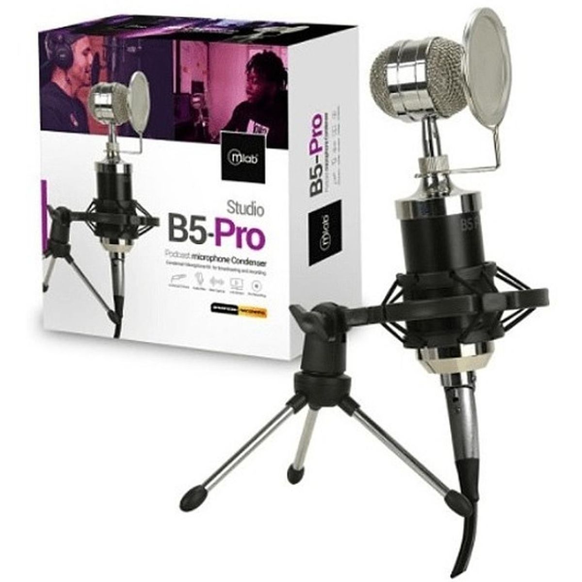 MICROLAB - MICROFONO MLAB CONDENSADOR STUDIO B5 BLACK