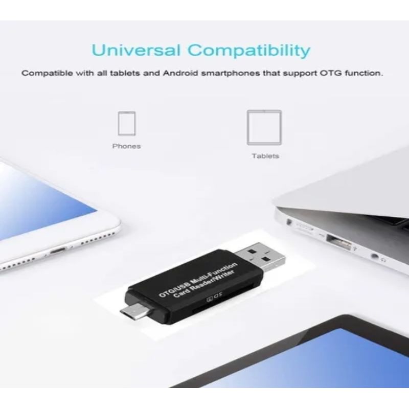 GENERICO - Adaptador Usb 3 En 1 Lector Tarjeta Sd Micro Sd