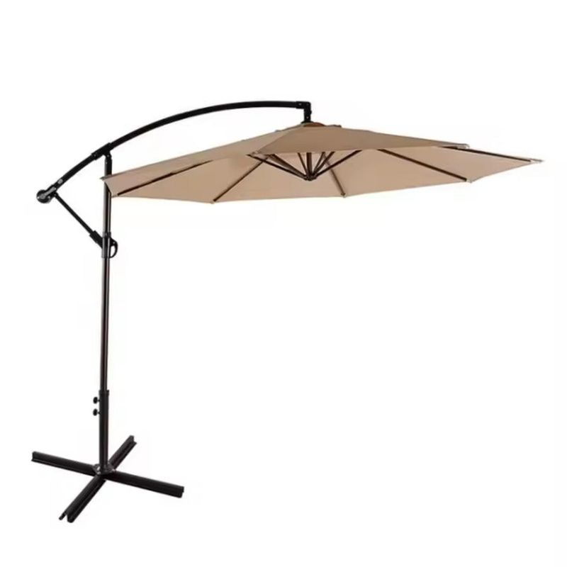 AUCKLAND OUTDOOR - Quitasol Parasol Sombrilla Terraza 3 Metros Grande Lona Beige