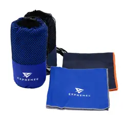 EXPRENEE - Set 3 Toalla Microfibra Natacion Viaje Pack 2 Azul Indigo