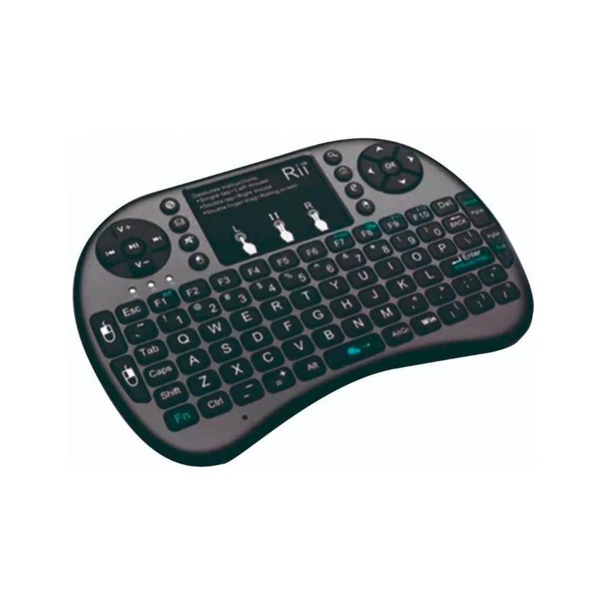 DETODOYMAS - Mini Teclado Inalámbrico C/iluminacion Touchpad Smartv Pc DETODOYMAS