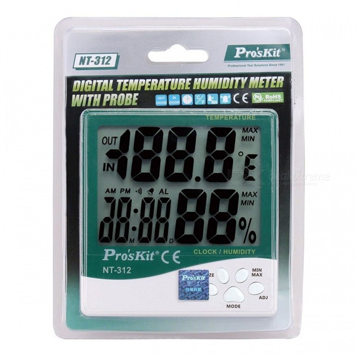 PROSKIT - Medidor de Temperatura y Humedad Digital
