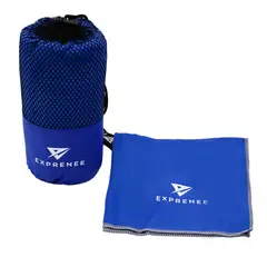 EXPRENEE - Set 3 Toallas Microfibra Trekking Natación Azul